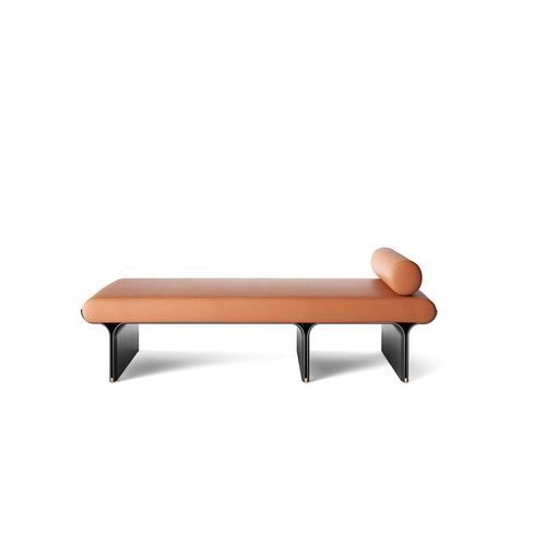 Dormeuse moderna - STAMI DAYBED - Gallotti&Radice - in tessuto / in legno esotico / in schiuma di poliuretano