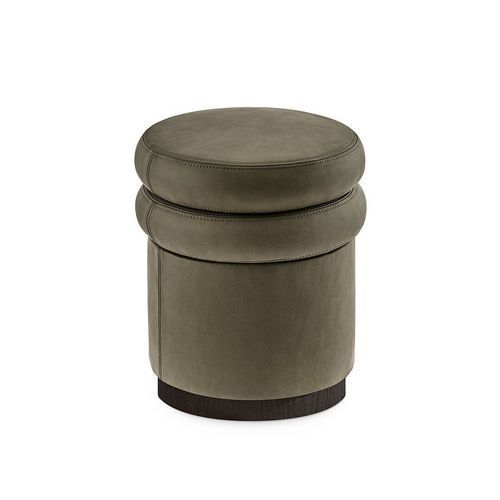 Pouf moderno - STAMI - Gallotti&Radice - in pelle / in legno / in MDF