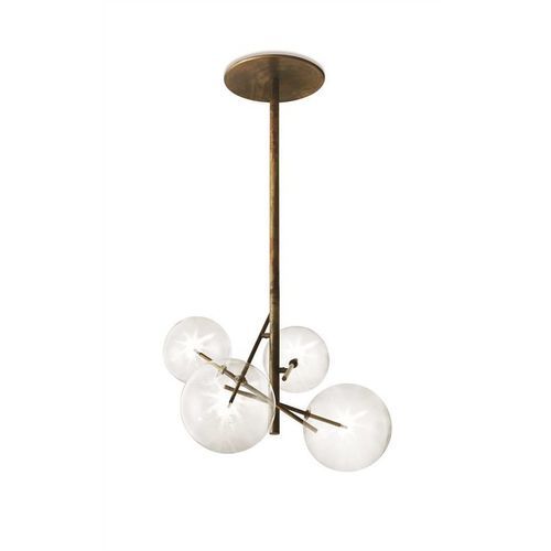 Plafoniera moderna - BOLLE 4 - Gallotti&Radice - in vetro soffiato / in ottone / LED