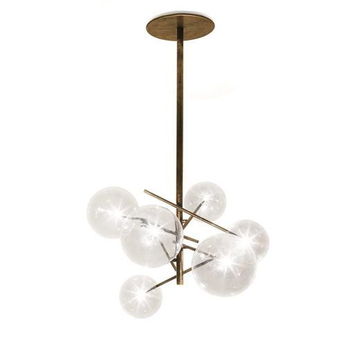 Lampadario moderno - BOLLE 6 - Gallotti&Radice - in ottone / in cristallo / in vetro soffiato