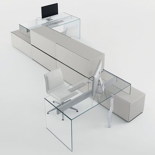 Scrivania da terra - AIR 1 UP/1 UP S - Gallotti&Radice - contemporanea / in alluminio / in alluminio anodizzato