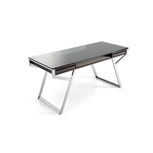 Scrivania da terra - LU&Igrave; - Gallotti&Radice - contemporanea / in acciaio inossidabile / in acciaio inossidabile lucido