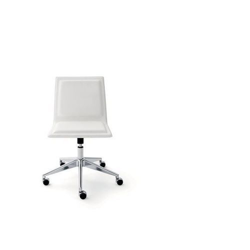 Sedia operativa in alluminio - OFX 09 - Gallotti&Radice - in cromo / in pelle / in legno