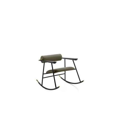 Poltrona moderna - LOULOU ROCK - Gallotti&Radice - in pelle / in schiuma di poliuretano / in tessuto