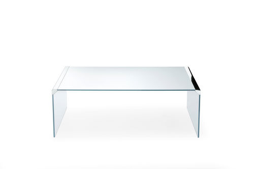 Tavolino basso contemporaneo - T 33 - Gallotti&Radice - in vetro / in vetro temprato / in acciaio inossidabile