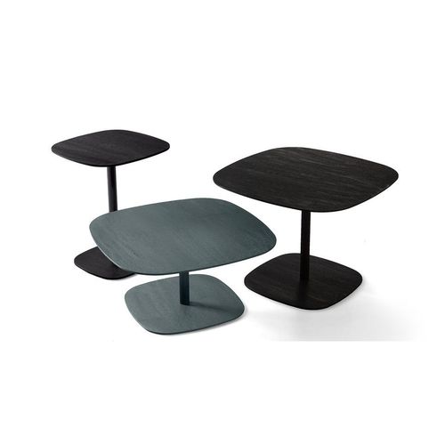 Tavolo d'appoggio contemporaneo - CHANTAL - Gallotti&Radice - in alluminio spazzolato / con supporto in alluminio / quadrato