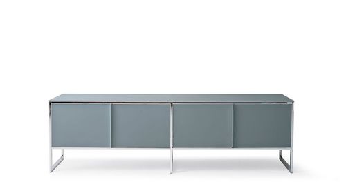Credenza contemporanea - ERMINIA - Gallotti&Radice - in legno / in vetro / in acciaio inossidabile