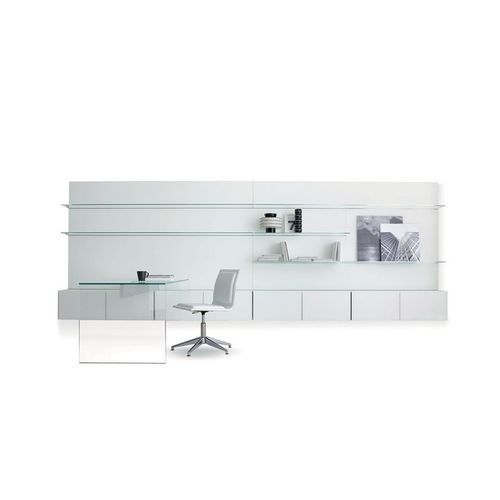 Libreria a muro - ELLE PLUS 10  - Gallotti&Radice - contemporanea / per ufficio / in legno laccato