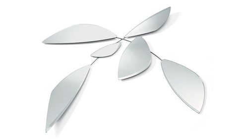 Specchio a muro - LEAF - Gallotti&Radice - design originale / in metallo / orizzontale