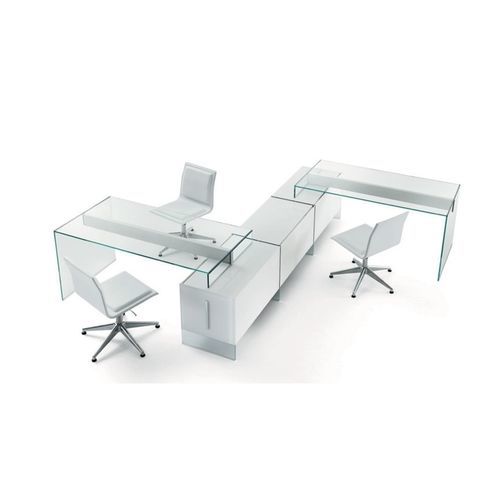 Scrivania per open space - AIR 1 - Gallotti&Radice - da terra / contemporanea / in vetro