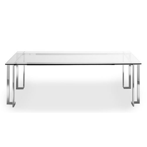 Tavolo da riunione contemporaneo - LORD - Gallotti&Radice - in vetro / con supporto in acciaio inossidabile / rettangolare
