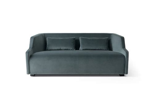 Divano contemporaneo - FIRST - Gallotti&Radice - in velluto / antracite / in legno