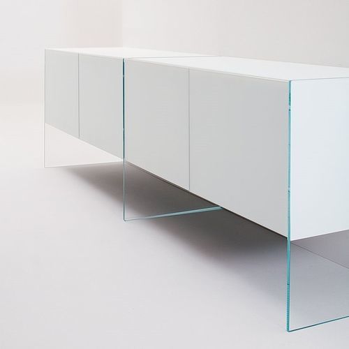 Credenza contemporanea - AIR - Gallotti&Radice - in vetro / con rivestimento in vetro temperato / in melaminico