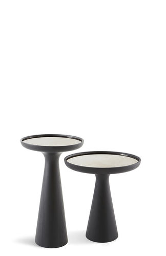 Tavolo d'appoggio contemporaneo - FANTE - Gallotti&Radice - in marmo / in legno laccato / rotondo