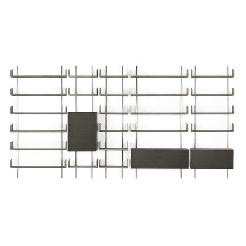 Sistema di scaffali a muro - BRERA - Gallotti&Radice - contemporaneo / in legno / con rivestimento in vetro temperato
