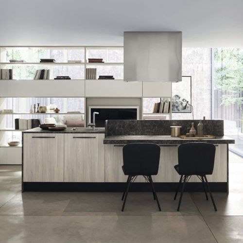 Cucina contemporanea - ICE / 02 - Febal Casa - in legno / con isola / a L