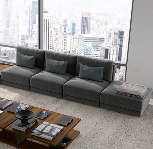 Divano modulare - SOFTCASE 01 - Febal Casa - contemporaneo / in tessuto / grigio