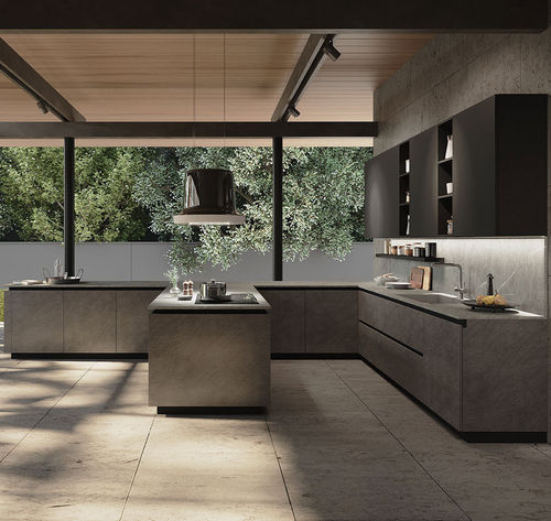 Cucina contemporanea - EGO LINE - Febal Casa - in legno / in metallo / a U