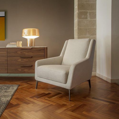 Poltrona contemporanea - PUELLA - caliaitalia - in pelle / in tessuto / in pino