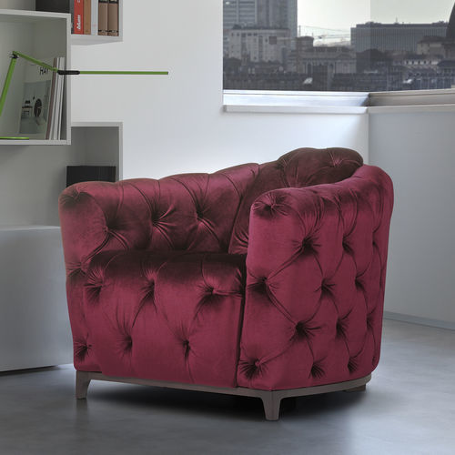 Poltrona chesterfield - DELIZIANTE - caliaitalia - in tessuto / in pelle / in pino