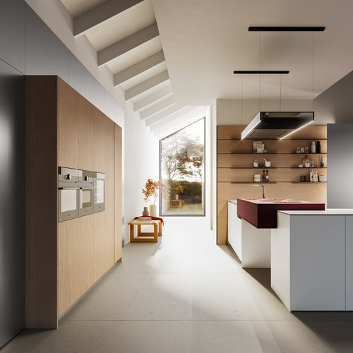 Mobile alto per cucina contemporaneo - D12 + D23 - DOIMO CUCINE - in legno / per forno