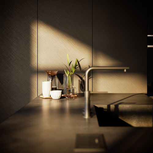 Piano di lavoro in carbonio - D23 - DOIMO CUCINE - da cucina