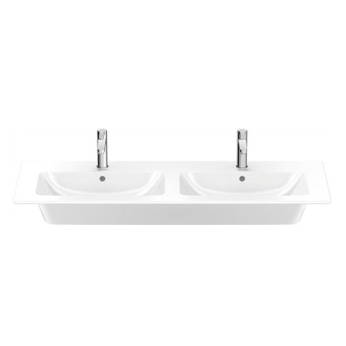 Lavabo da incasso - 233613 - DURAVIT - in ceramica / doppio / rettangolare
