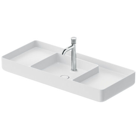 Lavabo da appoggio - 238110 - DURAVIT - in ceramica / lucido / rettangolare
