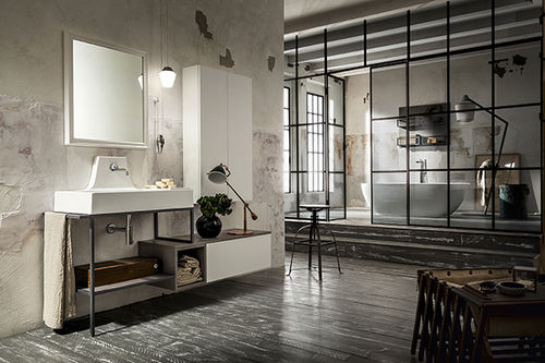 Mobile da bagno contemporaneo - PLAY: 01 - Cerasa - in legno / in metallo / con cassetti