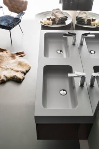 Mobile lavabo doppio - JOY: 05 - Cerasa - a muro / in legno / contemporaneo