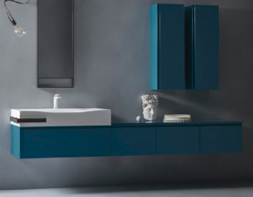 Mobile lavabo a muro - EDEN: 01 - Cerasa - in legno / contemporaneo / con cassetti