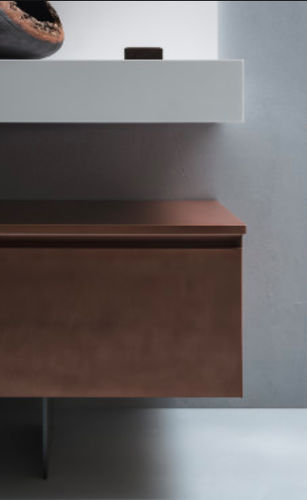 Mobile lavabo a muro - EDEN: 05 - Cerasa - in metallo / contemporaneo / laccato