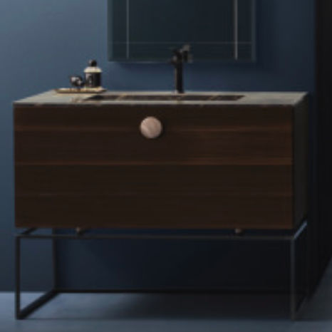 Mobile lavabo da appoggio - MAORI: 04 - Cerasa - in legno / in metallo / contemporaneo