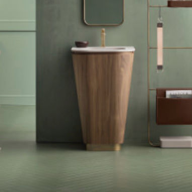 Lavabo autoportante - SUEDE: 01 - Cerasa - in legno / in bronzo / conico