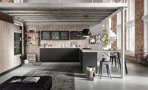Cucina contemporanea - URBAN 1.0 - Record Cucine - in rovere / in legno laccato / a L