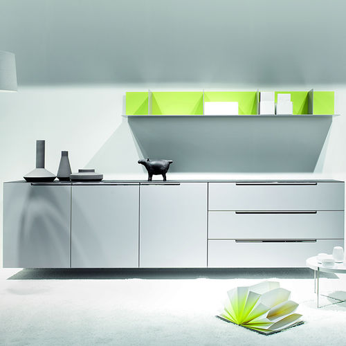 Credenza contemporanea - MELL - interlübke - in legno laccato / in acciaio