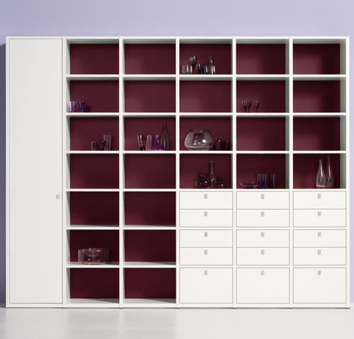 Credenza alta - STUDIMO - interlübke - contemporanea / in legno laccato / con ripiano