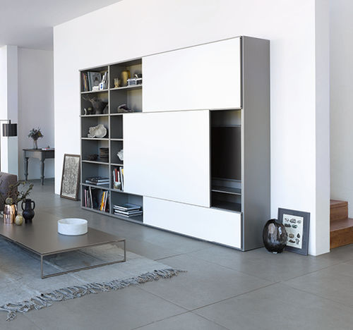 Parete attrezzata TV contemporaneo - STUDIMO - interlübke - in legno laccato