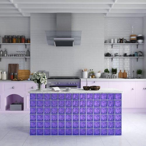 Mattone di vetro quadrato - MG/S SOPHISTICATED VIOLET - SEVES GLASSBLOCK - per stanza da bagno / per muro interno / colorato