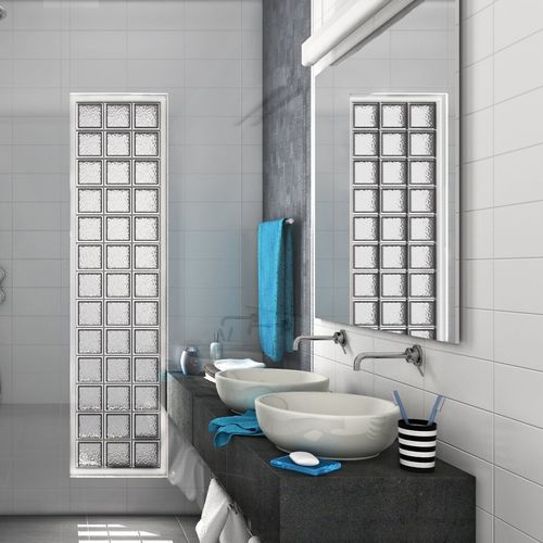 Mattone di vetro quadrato - MG/S MINI LICORICE - SEVES GLASSBLOCK - satinato / per stanza da bagno / per muro interno