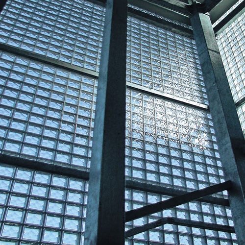 Mattone di vetro quadrato - CLEAR Q19 WAVY - SEVES GLASSBLOCK - satinato / sabbiato / liscio