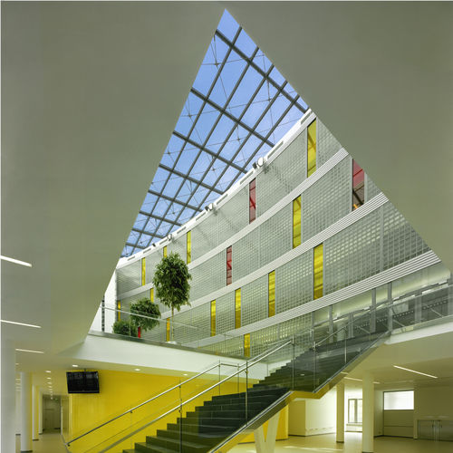 Mattone di vetro quadrato - 1919/16 HTI CLEARVIEW SAHARA 2S - SEVES GLASSBLOCK - liscio / sabbiato / per facciata