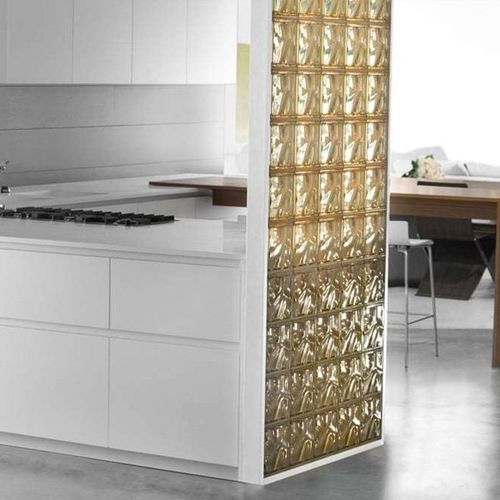 Mattone di vetro quadrato - 664 CLARITY - SEVES GLASSBLOCK - liscio / 3D / a muro