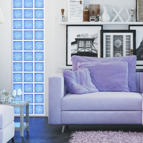 Mattone di vetro quadrato - MG/s SOPHISTICATED BLUE - SEVES GLASSBLOCK - per stanza da bagno / per muro interno / colorato