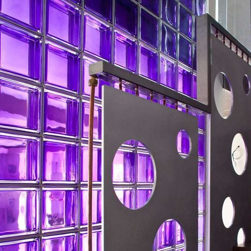 Mattone di vetro rettangolare - 884 ALPHA - SEVES GLASSBLOCK - curvo / liscio / a muro