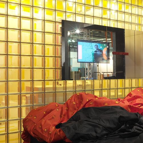 Mattone di vetro quadrato - TOPAZIO Q19  - SEVES GLASSBLOCK - liscio / metallizzato / per solaio