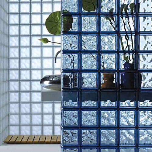Mattone di vetro curvo - TERMINALE   - SEVES GLASSBLOCK - liscio / ondulato / metallizzato