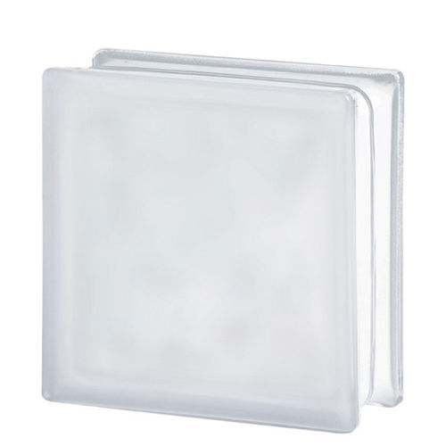 Mattone di vetro quadrato - CLEAR 1919/8 WAVE SAHARA 2S - SEVES GLASSBLOCK - liscio / per facciata
