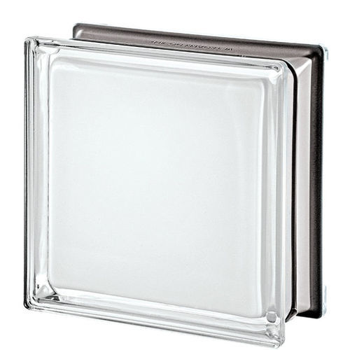 Mattone di vetro quadrato - WHITE Q19  - SEVES GLASSBLOCK - liscio / metallizzato / per solaio