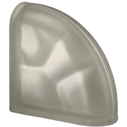Mattone di vetro curvo - CLEAR TERMINAL WAVY - SEVES GLASSBLOCK - satinato / sabbiato / liscio